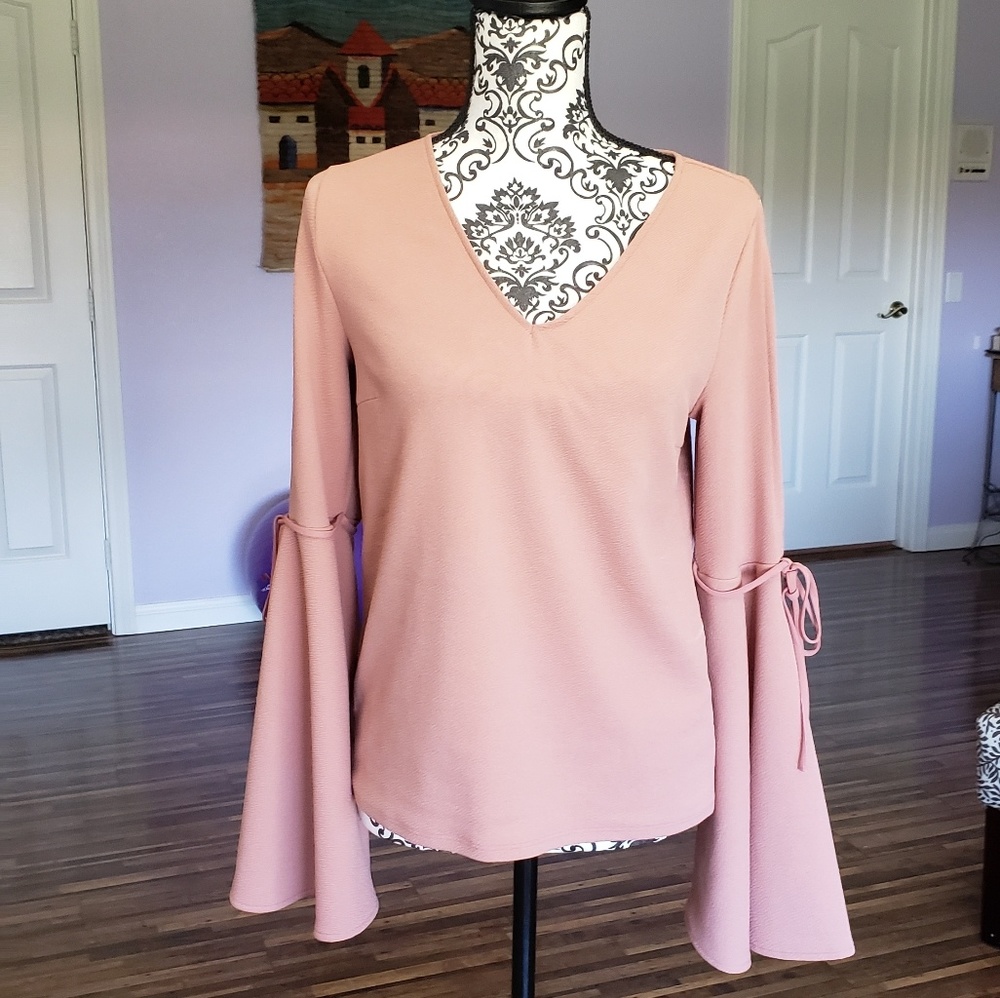 Express boho top with bell sleeves